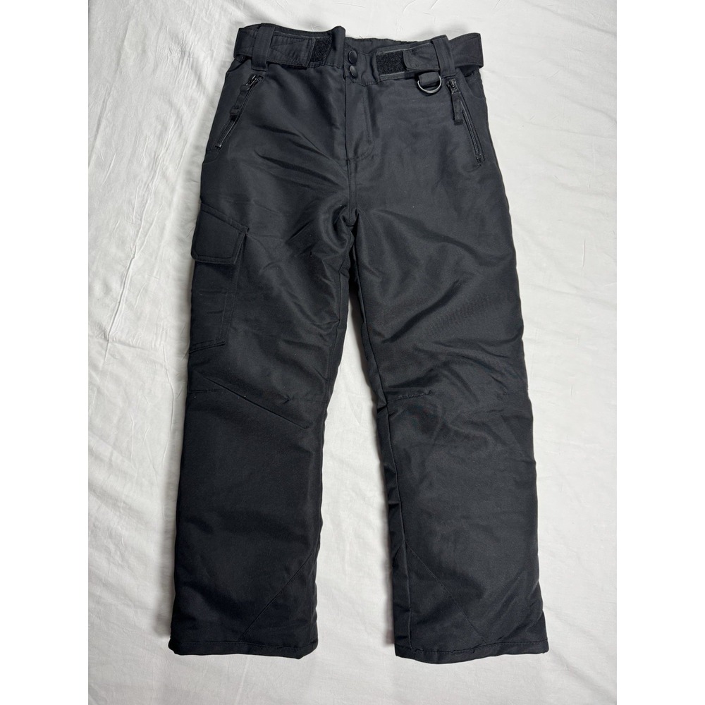 Roebuck & Co Snow Pants Kids Size 7 Black Insulated Cargo Winter Ski Winter Gear